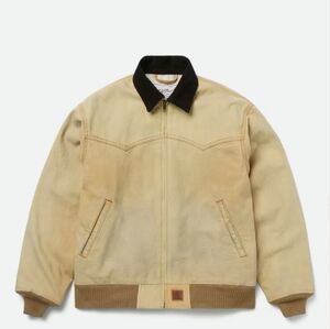 ONE OF THESE DAYS Distressed Canvas Western ‘Ranch Jacket’ Worn Tan Small(HL10)